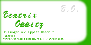 beatrix oppitz business card